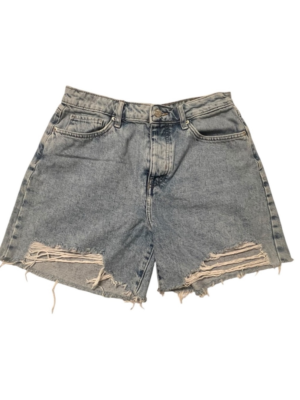 FOREVER 21 Light Blue Distressed Jean Shorts Size 27